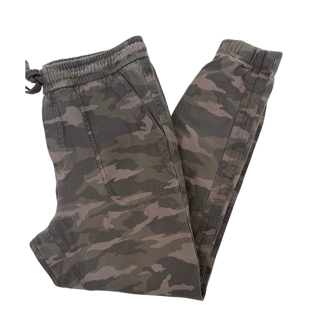 Athleta Farallon Jogger Camo Pants Womens 10 Charcoal Gray Cotton Utility Hiking